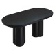 Oval Black Concrete 40" Dining Table 